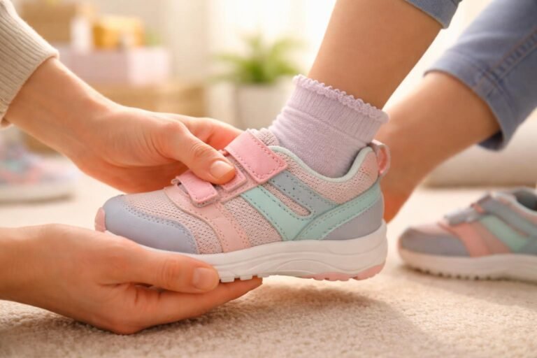 Gyerekcipő kiválasztás ortopédiai szempontból, figyeljük a lábfejlődést és támogatást a helyes lépésekhez.
